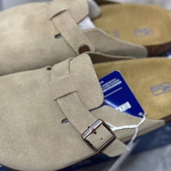 Birkenstock Boston Suede Leather - Taupe Women - Picture 3 of 5